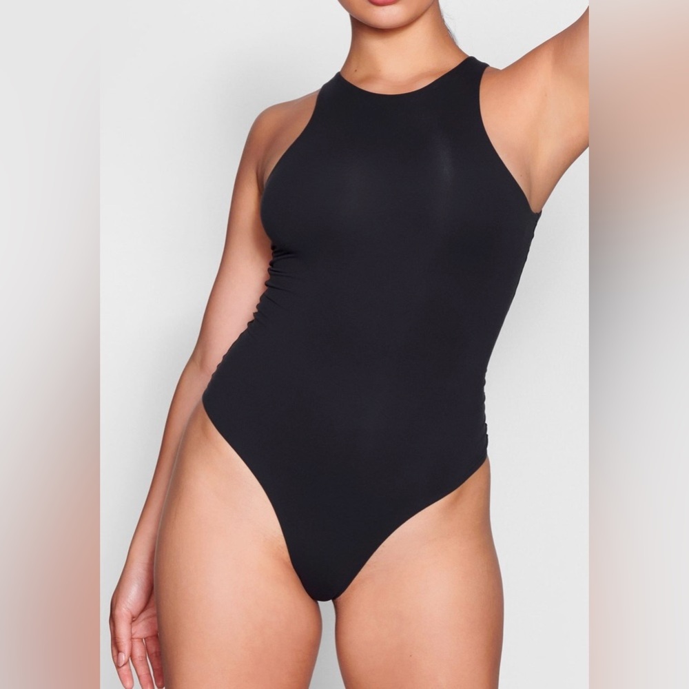 NEW SKIMS Fits Everybody High Neck Bodysuit BLACK